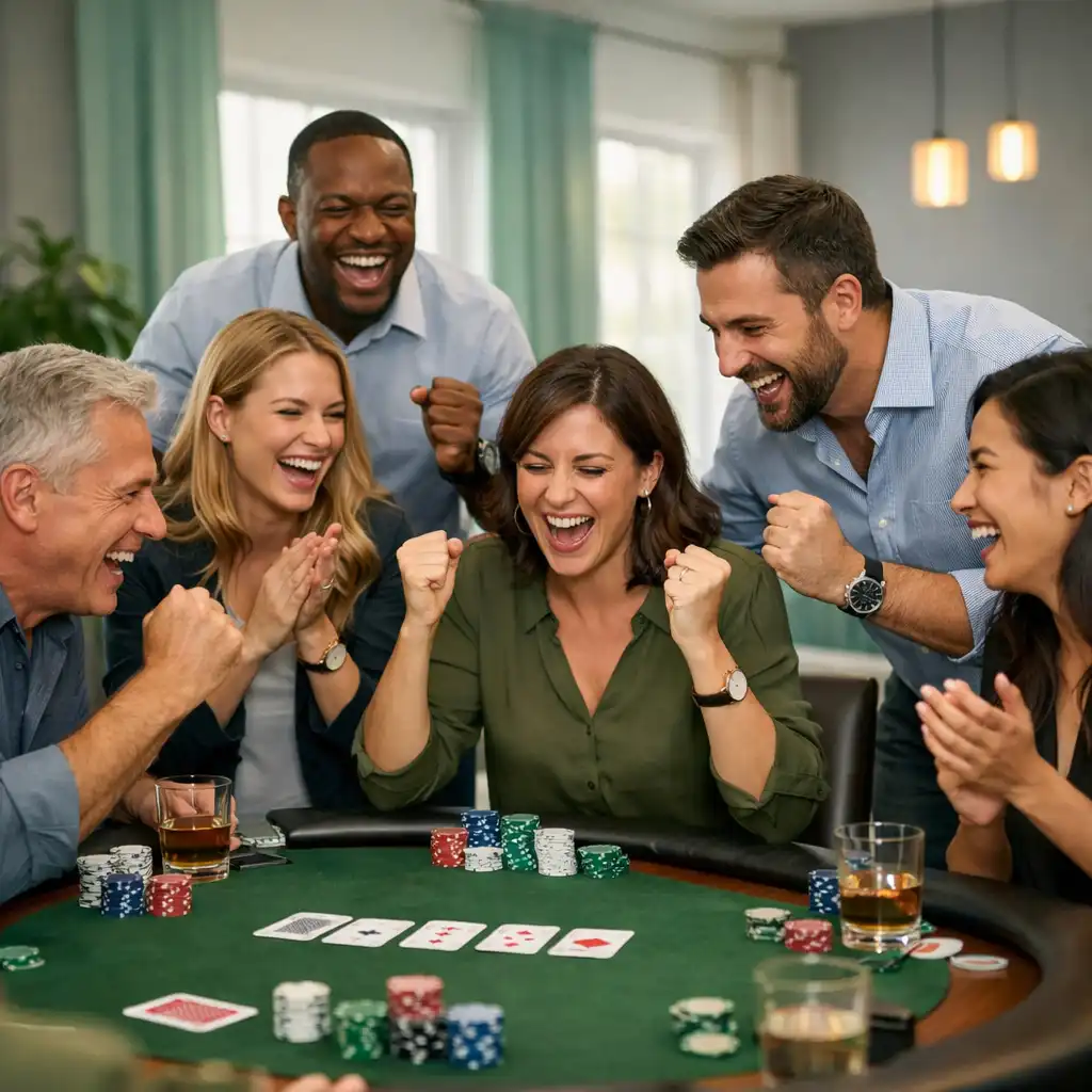 Atelier team building poker réunissant une équipe en entreprise