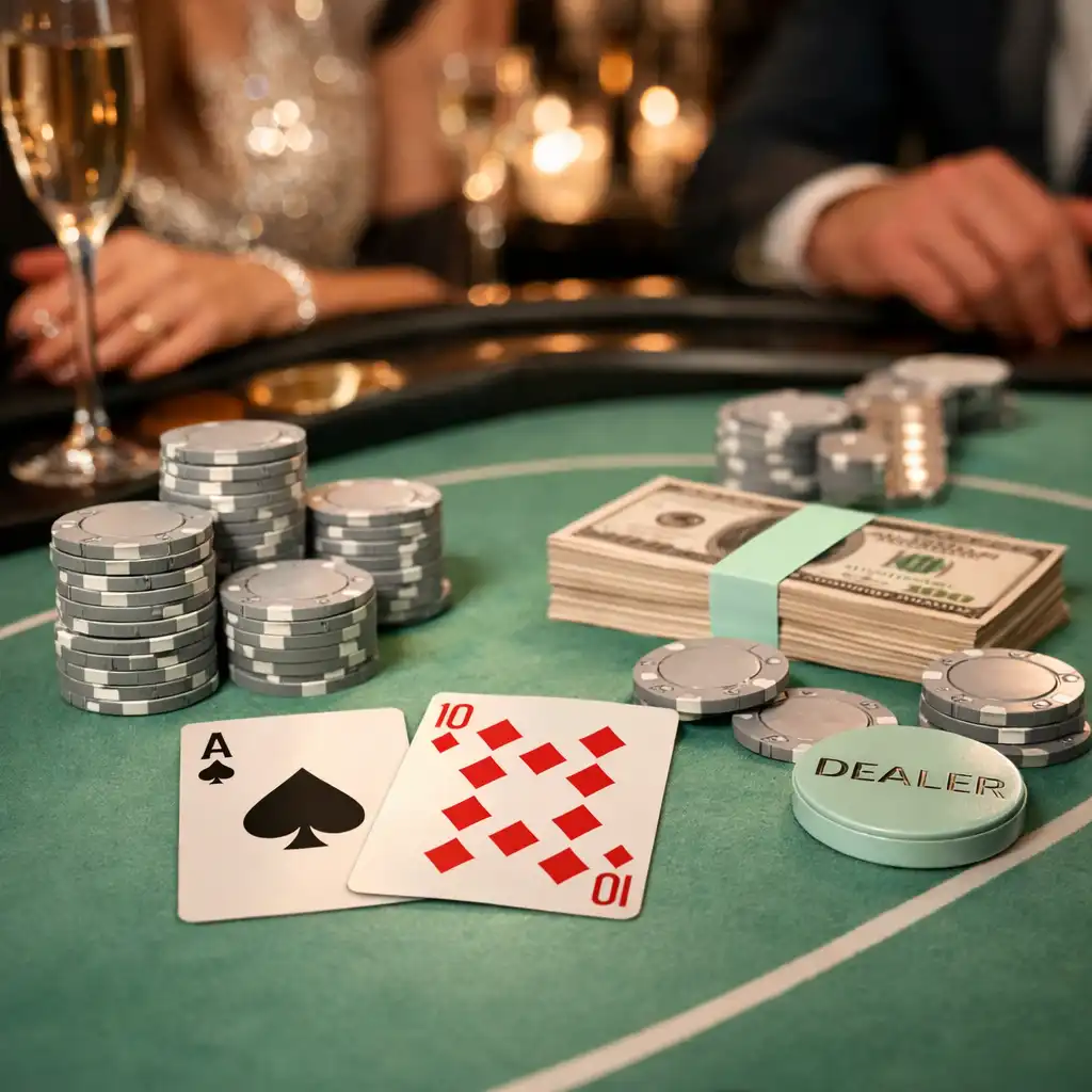 Ambiance feutrée et conviviale autour d’une table de poker VIP Fiabellis