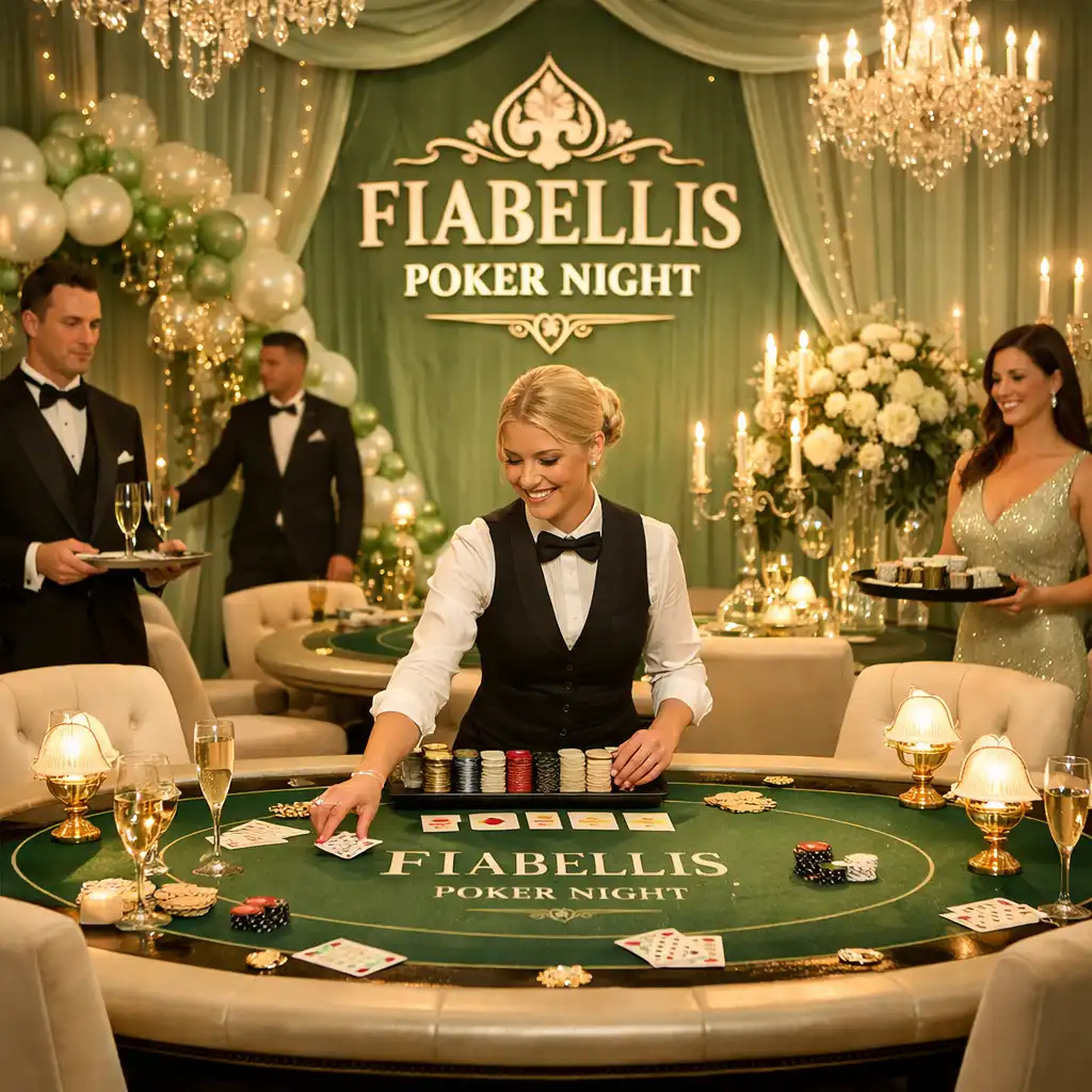 Détail d’un tapis de poker et de jetons premium lors d’un événement VIP